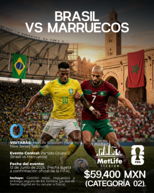 BRASIL VS MARRUECOS. FIFA® 2026.