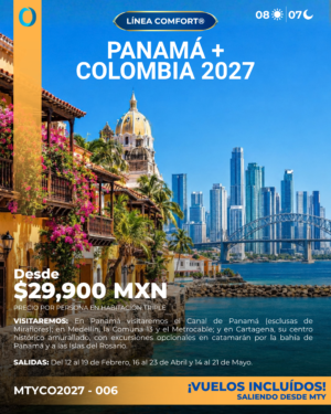 MTYCO2027 - 006 PANAMÁ + COLOMBIA 2027 MTY